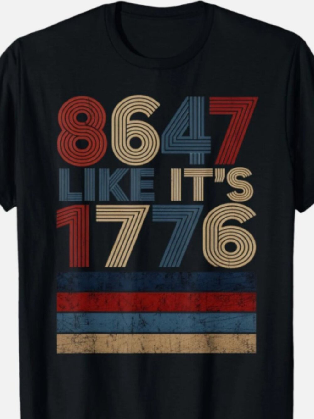 1776 2026 America 250 Years Vintage Patriotic USA Independence Day Tee